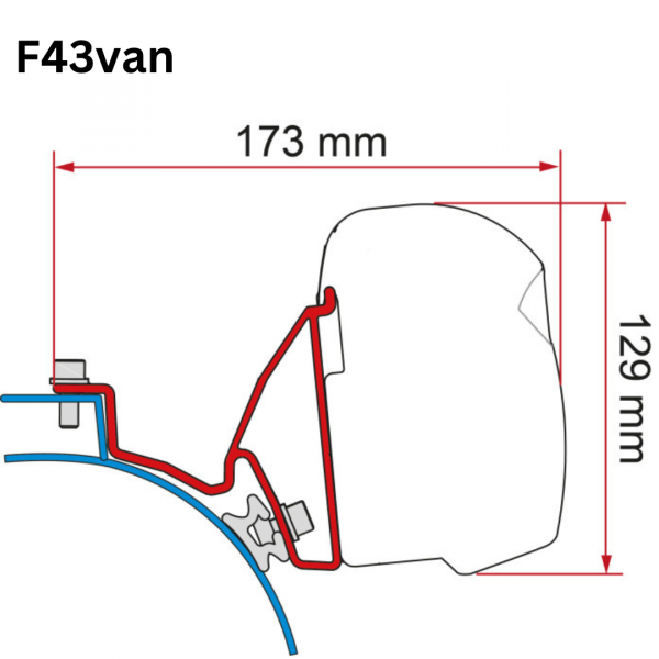 Komplettset Markise Fiamma F43van Renault Trafic ab 2015 L2 #98655A021